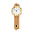 Väggklocka i ljus bok med pendel och arabiska siffror