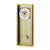 Funkpendelur med gult aluminiumhölje och mineralglas, rund urtavla med pendel