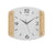 Väggklocka i bok med vit urtavla och böjt mineralglas