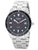 Herrenarmbanduhr mit schwarzem Zifferblatt, Titangehäuse, Edelstahlband, Datumsfenster, 10 Bar