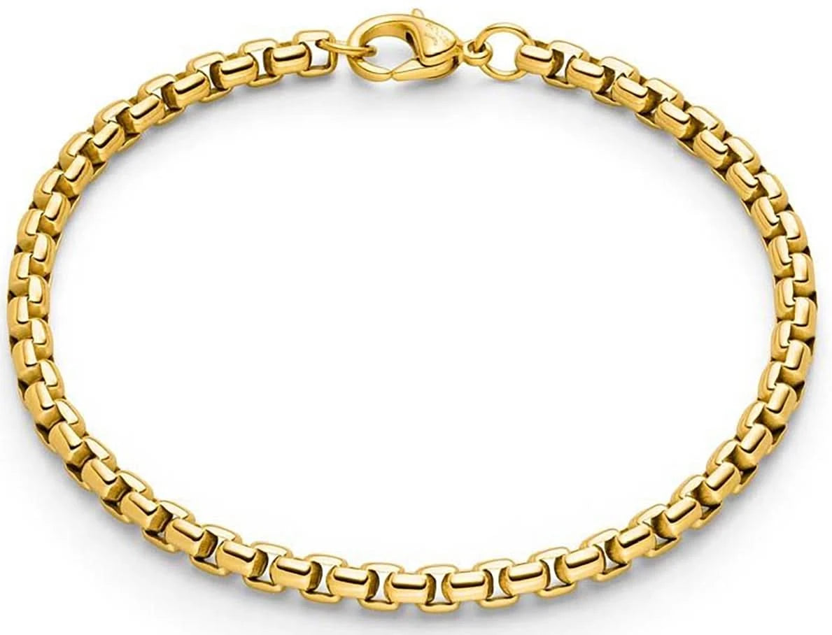 Guldfärgat pansararmband med lås