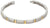 Armband med silverfärgat länkedesign och guldfärgade accenter, ren titan.