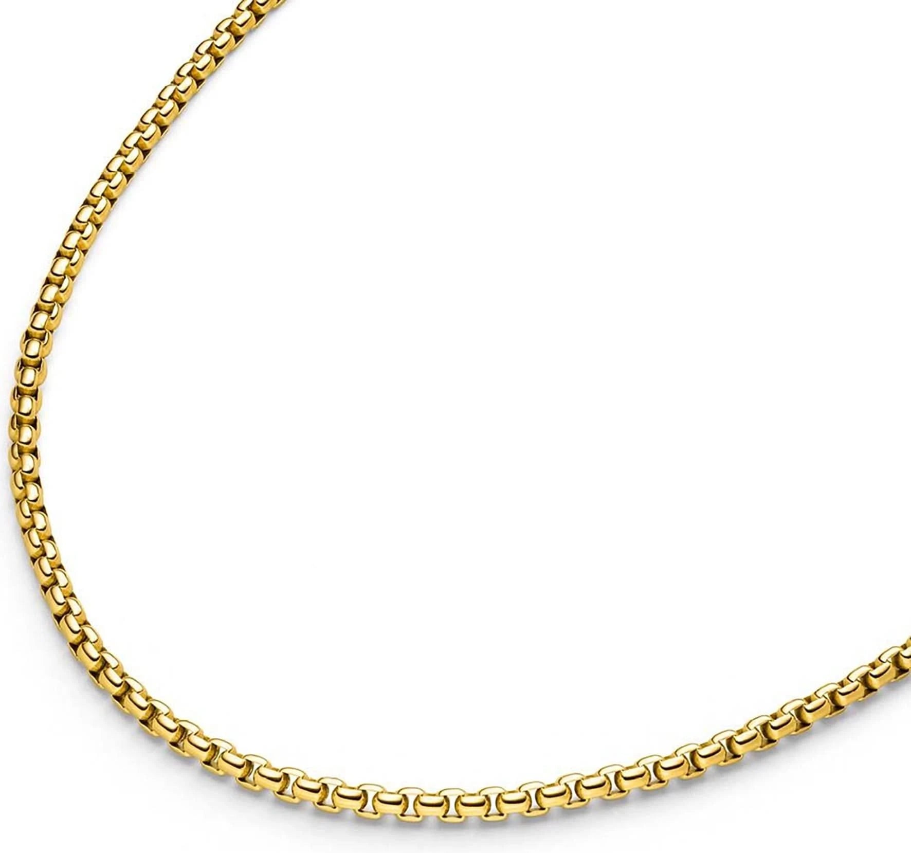 Guldbelagt halsband med venetianskt pansarkedja, jämnt bearbetat