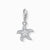 Sjöstjärna-charm i 925 sterlingsilver med gnistrande stenar