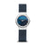 Bering Classic Damenuhr mit blauem Zifferblatt und silbernem Milanaise-Armband