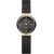 Damenarmbanduhr mit dunkelblauem Zifferblatt, goldenen Akzenten und blauem Meshband