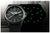 Armbandsur för herrar med svart urtavla och metallring, svart textilarmband