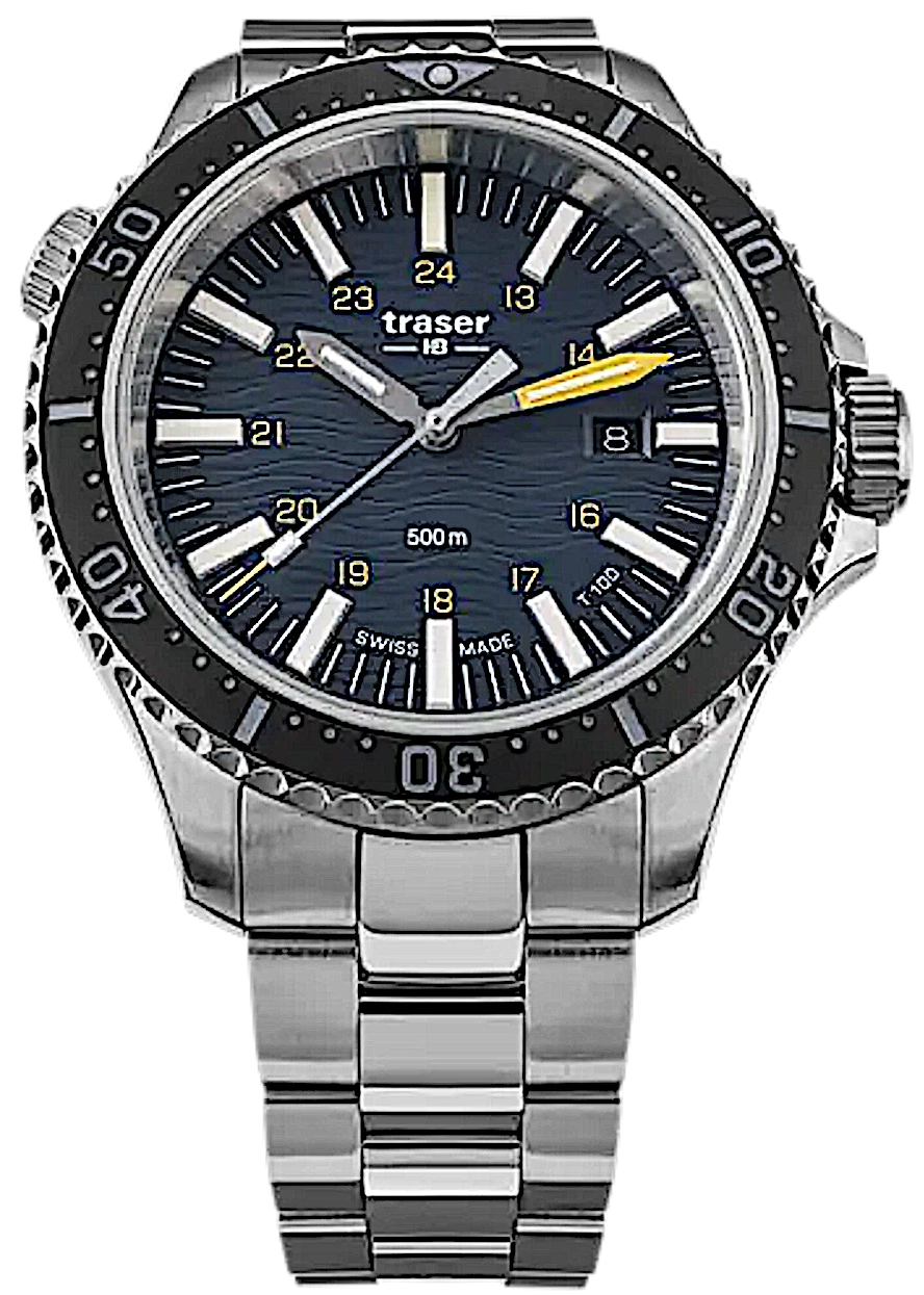 Zegarek męski Traser P67 Diver 109370 • Trigalight T100 • wodoszczelność 50 bar