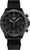 Herrarmbandsur: svart textilband, svart urtavla, tachymeter-ring
