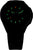 Herrklocka uppifrån, svart boett och armband, gröna självlysande index