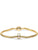 Goldfarbenes Mesh-Armband mit Verschluss und Öse, Teilansicht der Damenarmbanduhr