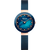 Bering Damenarmbanduhr aus Keramik mit blauem Zifferblatt und Milanaise-Armband