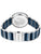 Bering Keramik-Armbanduhr mit Sichtboden und blauem Gliederarmband aus Metall/Keramik