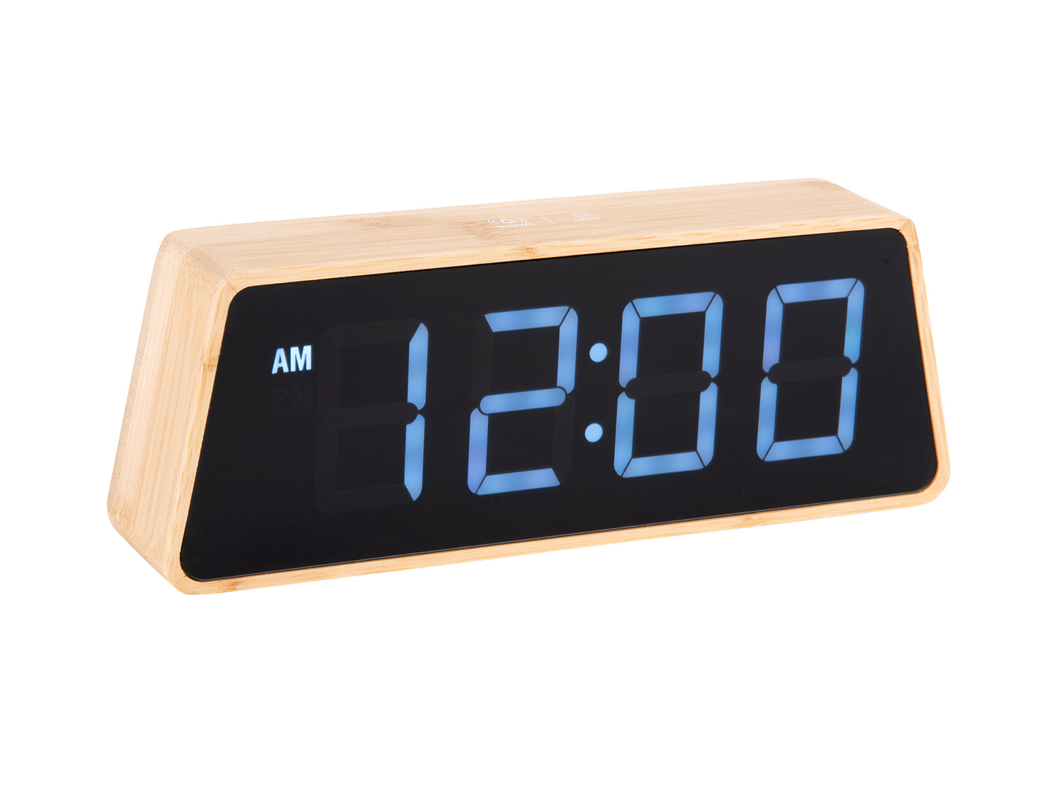 Bambu LED-väckarklocka med färgskiftande LED-display, blå siffror (AM)