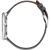 Damenuhr von DANISH DESIGN, Seitenansicht mit Krone und grauem Lederband