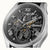 Herrenarmbanduhr Ingersoll: großes Zifferblatt mit Automatik-Skelettwerk, schwarzer Optik.