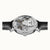 Ingersoll Automatik-Armbanduhr mit silbernem Gehäuse, schwarzem Lederband und offenem Zifferblatt