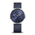 Bering Damenuhr mit blauem Zifferblatt, Milanaiseband und Chrono-Subdials