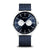 Bering Classic Herrenuhr mit blauem Zifferblatt, Chronographen-Subdials und blauem Metallband
