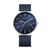 Bering Classic Herrenuhr dunkelblaues Zifferblatt mit Chronographen-Layout und blauem Band