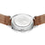 Bering Classic Rückseite der Herrenuhr mit Gehäuseboden und braunem Lederband