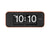 Orange väggklocka med fällbara siffror, dubbel display 10:10, svart front
