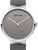Damenarmbanduhr mit grauem Zifferblatt, BERING-Schriftzug und Milanaise-Armband