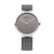 Unisex-Armbanduhr mit grauem Zifferblatt und silbernem Milanaise-Armband