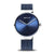 Unisex-Armbanduhr mit blauem Zifferblatt und blauem Milanaise-Armband