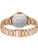 Damenarmbanduhr, roségoldfarbenes Metallarmband, Gehäuserückseite mit BOSS-Prägung