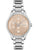 Damenarmbanduhr mit champagnerfarbenem Multi-Zifferblatt, Edelstahlband und Mineralglas.