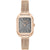 BOSS Damenarmbanduhr mit Mesh-Armband, roségoldfarbenem Gehäuse und grauem Zifferblatt