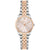 Damenarmbanduhr BOSS mit bicolor Armband rosé/silber und rundem Zifferblatt mit römischen Zahlen