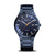 Herrenarmbanduhr mit blauem Zifferblatt, Titanband und Leuchtindexen, Solarwerk-Anzeige.