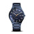 Bering Solar Herrenuhr mit blauem Zifferblatt, orangefarbenem Zeiger und Titanarmband