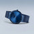Bering Herrenuhr Max René im Seitenprofil, blaues Zifferblatt und Mesharmband