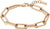 Boss Jewelry armband i roséguldpläterat rostfritt stål med grova länkar och berlock