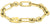 Guldpläterat armband med ankarlänkar och rektangulärt lås