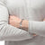 Nylonarmband runt handleden, flätat band med silverfärgad öglespänne och BOSS