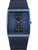 Blaue Herrenarmbanduhr mit rechteckigem Zifferblatt und blauem Meshband