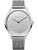Bering Armbanduhr: silberfarbenes Milanaiseband, rundes Zifferblatt, flaches Saphirglas