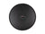 Baksida på väggklocka: runt svart hölje med fäste