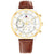 Tommy Hilfiger TH-OXFORD 1710726 Herrenuhr Weiß • Chronograph mit Tachymeter • Goldfarben mit Lederarmband