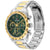Zegarek Tommy Hilfiger z zieloną tarczą, bezelem z tachymetrem i bransoletą ze stali szlachetnej