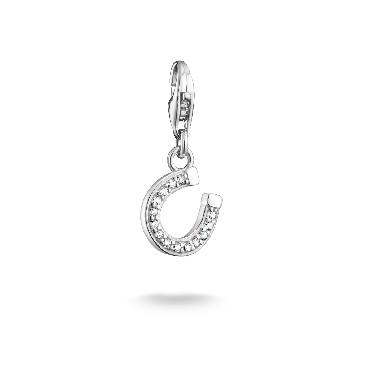 Hästskohänge i 925 sterlingsilver med gnistrande stenar