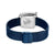 Damenarmbanduhr mit blauem Milanaise-Armband und geschlossener Schließe