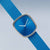 Herren-Armbanduhr Bering mit blauem Zifferblatt, schlanken Zeigern und blauem Band