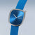 Herren-Armbanduhr mit blauem Textilband, ovalem Gehäuse und blauem Zifferblatt