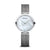 Bering Damen-Armbanduhr mit silbernem Zifferblatt und grauem Milanaise-Armband