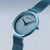 Bering Damen-Armbanduhr, blaues Zifferblatt mit Zeigern und Mesh-Armband